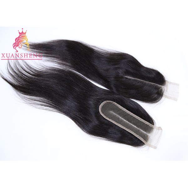 Virgin Human Hair Kim K 2X6 Brazilian Straight With Middle Part Lace Closure