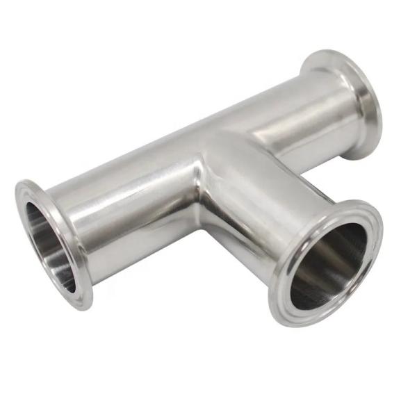 Oil Water Gas 3A DIN Cylindrical Head Code SS316L 304 Sanitary Standard Clamp Tee 1/4''-6