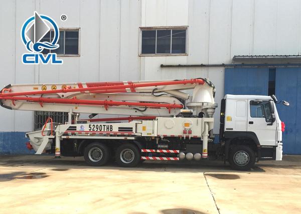 WITH ISO CCC  12m3 Cement Pump Truck  Truck Mounted Concrete Pump Boom Best Price For Oversea Market