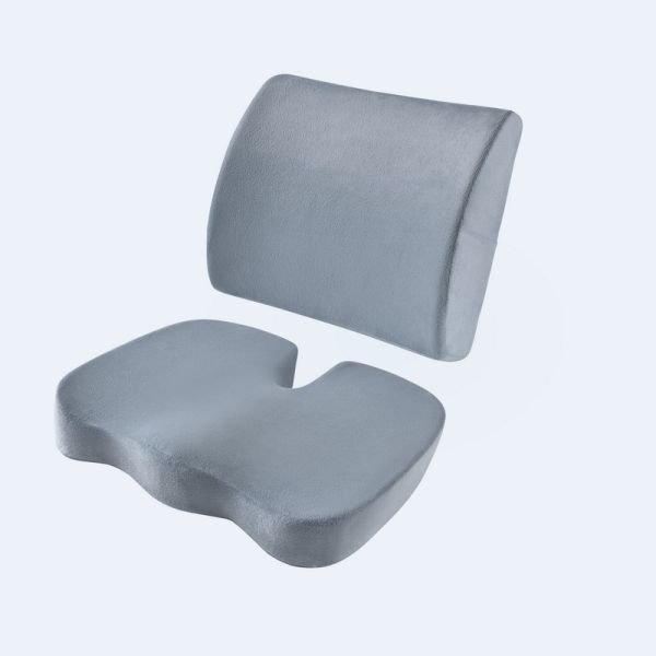 Anti-Static Polyester Cover Memory Foam Seat Cushion for Wheelchair and Lumbar Support