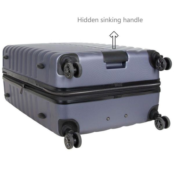 Exquisite 3 Piece Hardside Luggage Set With Bottom Hidden Handle