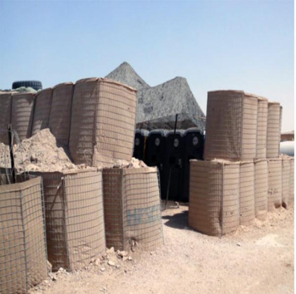 Sand Color Welded Mesh Military Hesco Barrier Wall 24 Inches