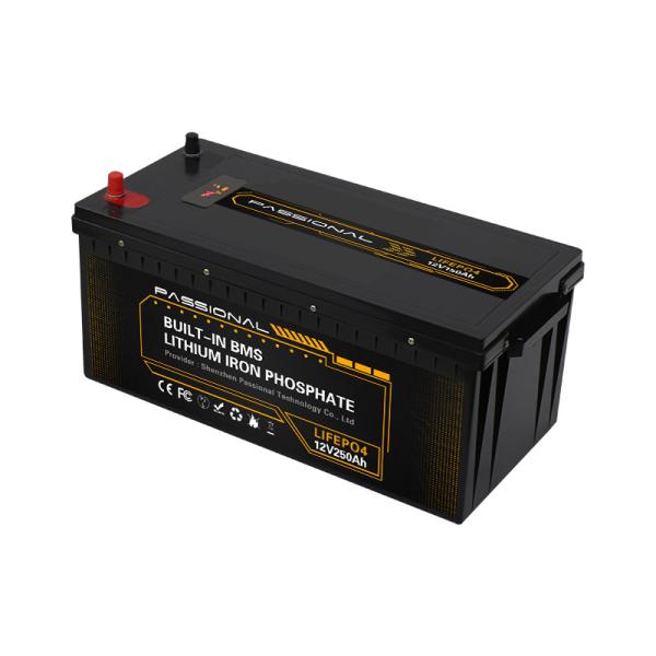 Rechargeable Lithium 12V LiFePO4 Battery 250Ah Energy Storage For Car