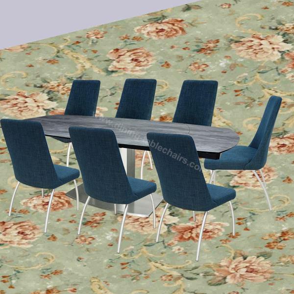 Mesa de jantar inoxidável da extensão com o revestimento do pó da estratificação de HPL