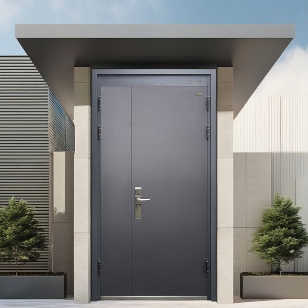 Galvanized Steel Security Door  Durable Exterior Entry  For House Front Entrances