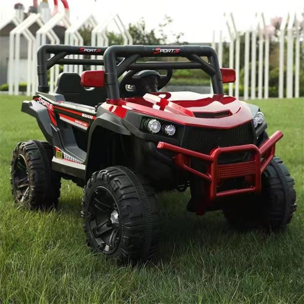 Один кнопка запустить электрический ребенок ездить на игрушечный автомобиль для детей 4 колеса электрический игрушечный автомобиль