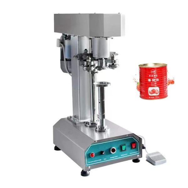 200mm Foil Lid Sealing Machine Tomato Tin Can Canning Machinery