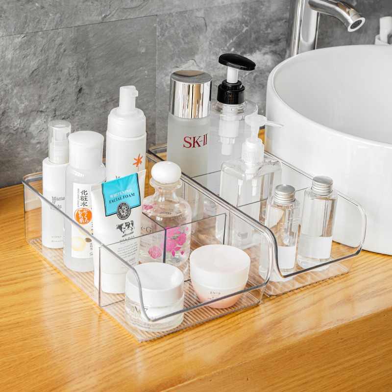 Kitchen Tea Bag Storage Box Coffee Sugar Bag Cotton Swabs Desktop Small Card Display Box Debris Plastic Partition Shelf