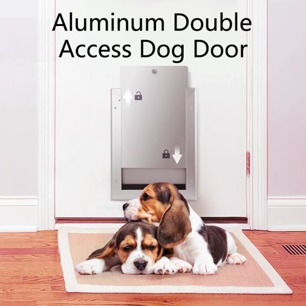 Customized Aluminum PET Door Controllable Access Two Way Dog Door