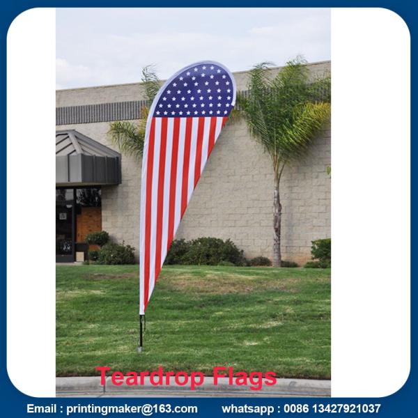 Freestanding Teardrop Banner Flags with Spike Base