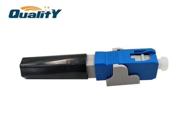 Optical Fiber  V Groove Design / SC UPC Fiber Optic Quick Fast Connect  50mm, 60mm for Ftth