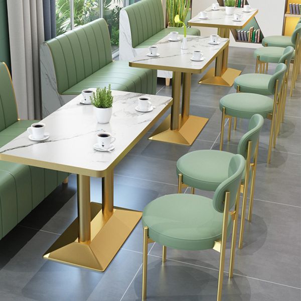 Wholesale Sofa Seating Booth Restaurant Furniture Fabric Sofa Light Luxury Coffee Cafe Dining Table and Chairs Sets