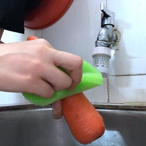 Skin Exfoliator Kitchen Dish Brush 115*115mm For Sensitive And Aging Skin