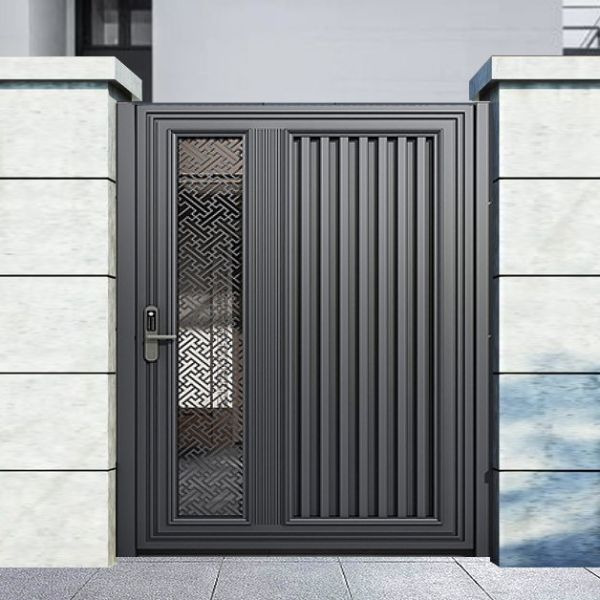 ISO Retractable Canopy Aluminium Entry Gates Weather Resistant Modern And Sleek