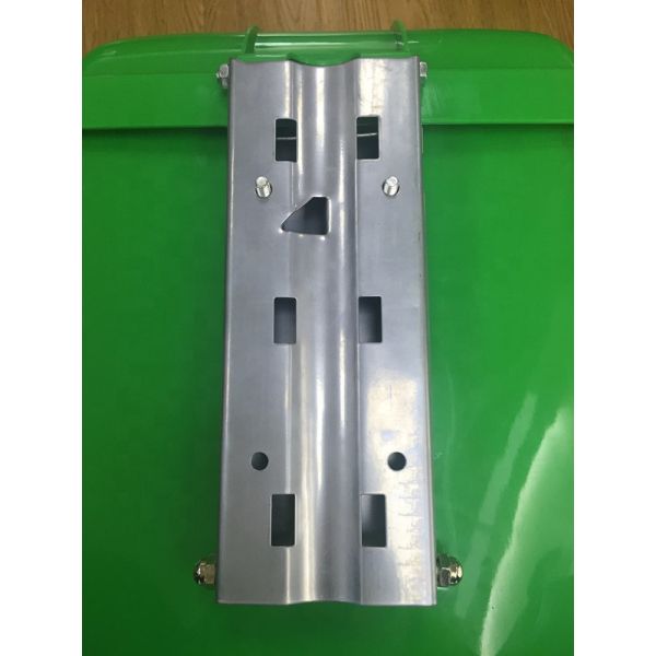 Outdoor Standing Induction Type Eco-friendly 50L Green Small Double Bins Plastic Waste Bin