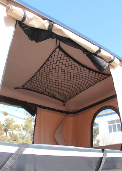 35%Cotton Fabric Hard Shell Roof Top Tent for All-Weather Camping Enthusiasts