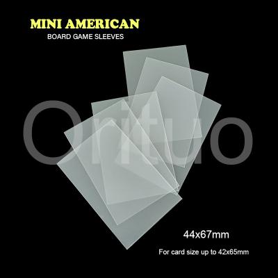 Mini mangas americanas de polipropileno 44x67mm transparentes para cartões
