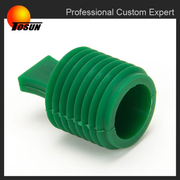 Flexible corrugated silicone plug