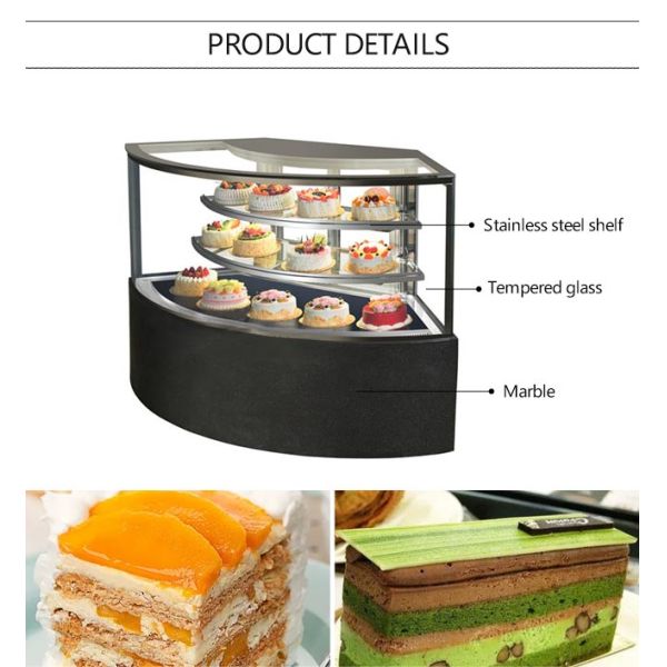 стеклянный замораживатель дисплея торта мороженого двери 900В, высокий холодильник дисплея печенья пропускаемости