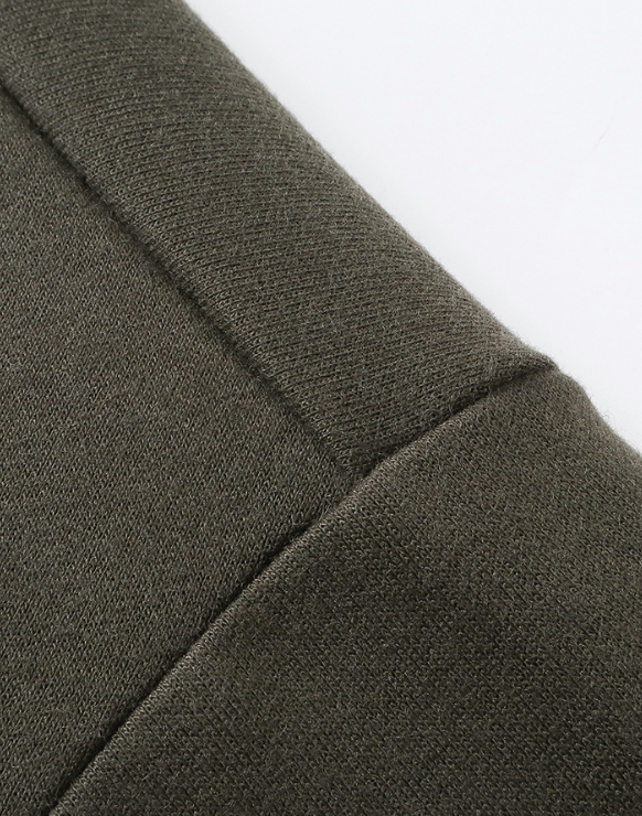 305GSM Turtleneck Long Sleeve Shirt Oversized Drop Shoulder Brushed Long Sleeve Tee Double-Sided Fabric