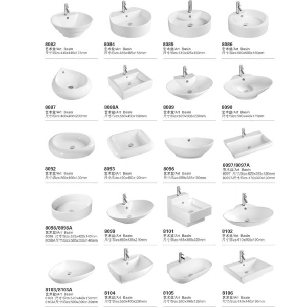 Modern Apartment Ceramic Wash Basin Noiseless Bathroom Vanity Single Sink