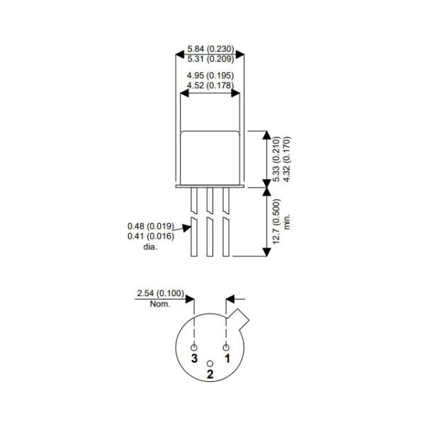 PNP BCY70 BCY71 Through Hole Bipolar Transistor IC Chip 350mW