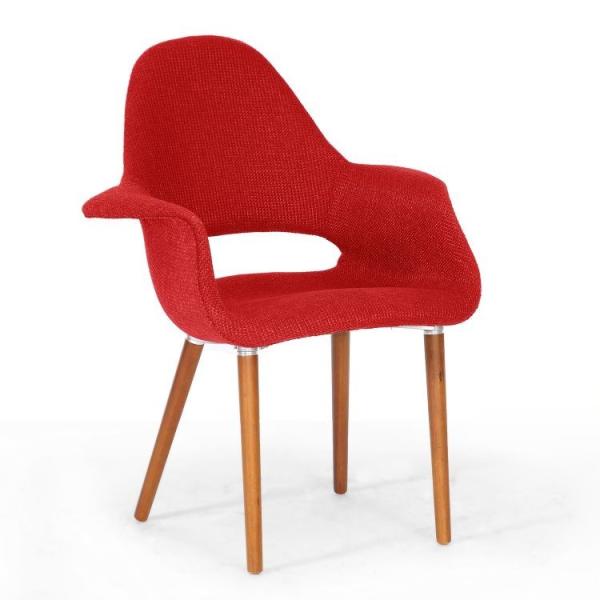 Saarinen Executive Fiberglass Dining Chair Organic Dining With Leather Seat Pad