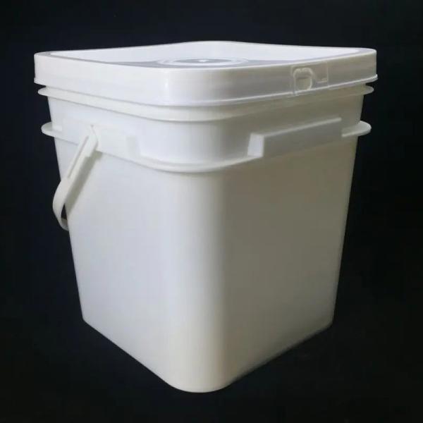 18L 20l Square Buckets With Lids White Leak Proof Snap On 5 Gallon Square Pail
