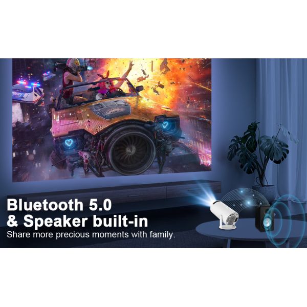 HY300 Mini Home WiFi Theater Projector Android 11 Operating System Overhead Projector LED Lamp USB  Outdoor Cinemas Home Theater