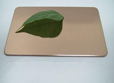 stainless steel sheet titanium bronze color hairline /mirror finish grade 304