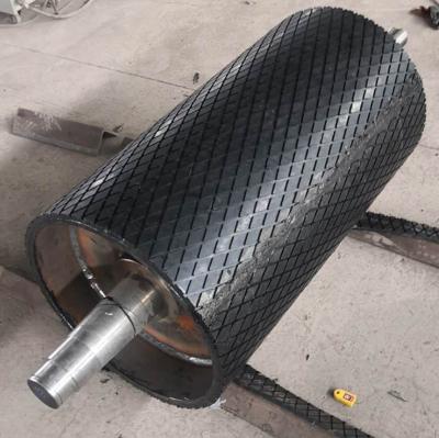Folha de retardamento de borracha do cilindro de Diamond Pattern Conveyor Pulley Lagging 10 medidores