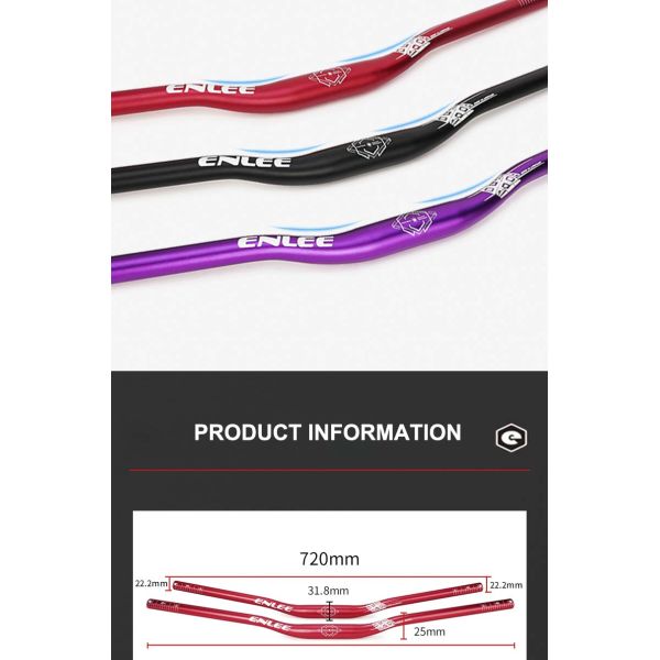 330g/353g Aluminum Alloy Bicycle Handlebar 31.8*720/780mm for Mountain Bike Enthusiasts
