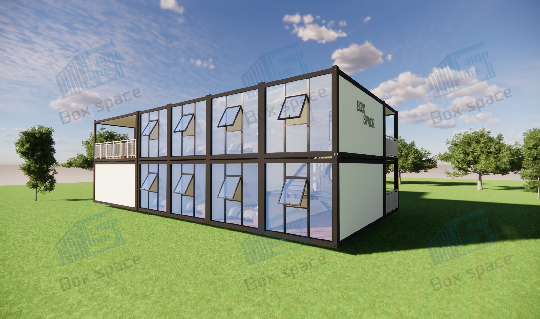 Boxspace High Strength Modular Container House Prefabricated Dormitory for Construction Site Accommodation