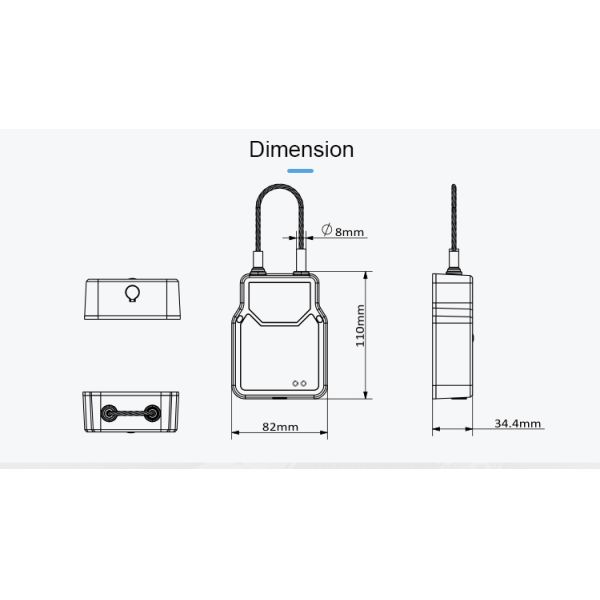 Сеть сети Padlock 2G 4G GPS контейнера Jointech JT709A Bluetooth отслеживая основала