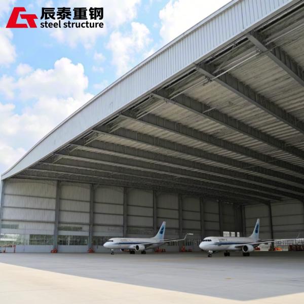 Q355 Q235 Prefab Metal Airplane Hangar Industrial Steel Warehouse Construction