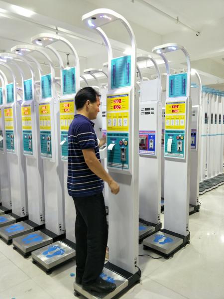 Ultrasonic Coin Operated Clinical Weight Scales / Digital Weighing Machine For Hospital
