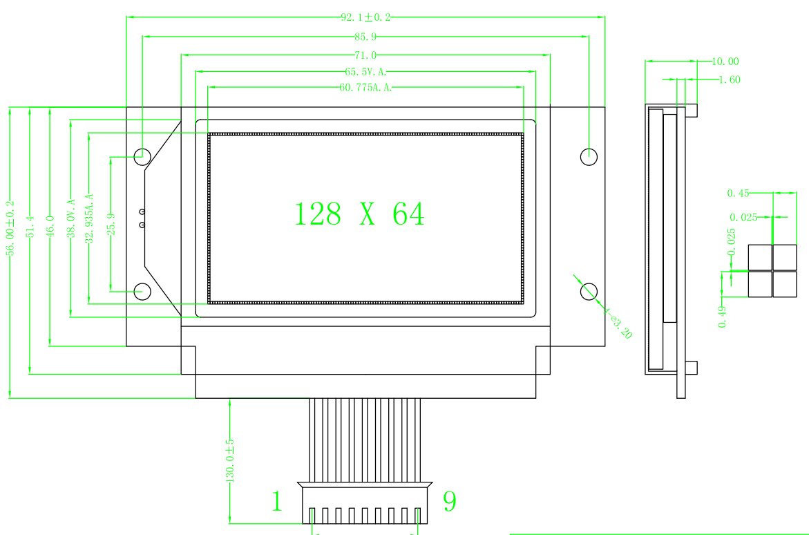 Модуль графического дисплея TN STN HTN FSTN ST7565R Monochrome LCD