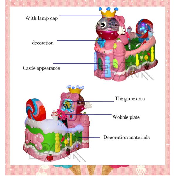 Kiddie Rides Dream Candy Led Light Electric Car Machine Coin Operated