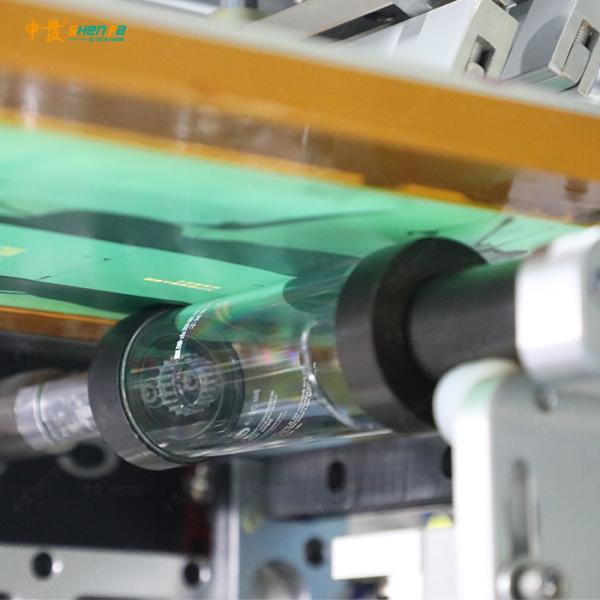 Máquina imprimindo completa de tela de seda da cor do servo 3 com orientação da câmera da visão para a garrafa redonda transparente SF-MP310