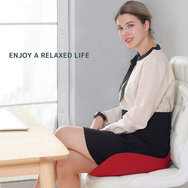 Yes Customized Memory Foam Seat Cushion Ergonomic Office Chair Pad for Hip Pain Relief