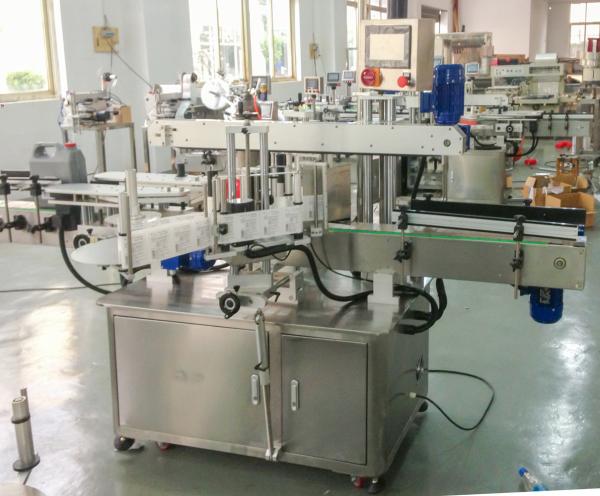 Double Side Flat Sticker Applicator Automatic Square Bottle Front Back Two Sides Labeling Machine