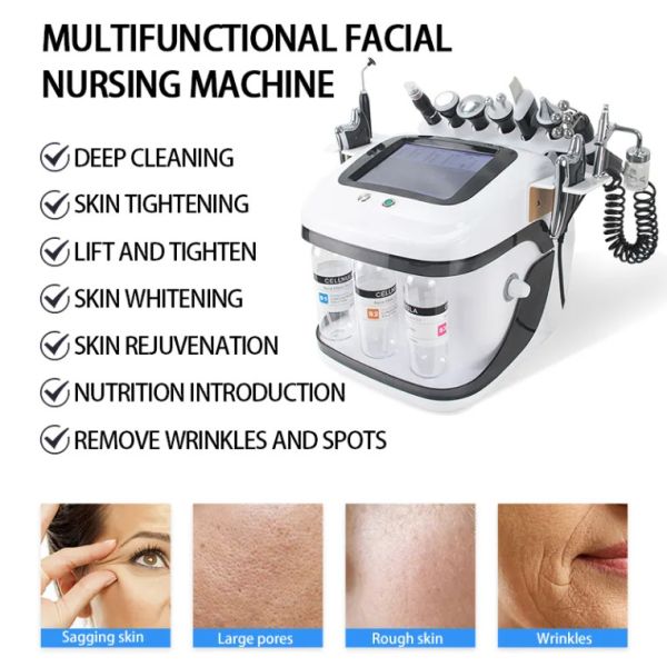 Facial Cleaning Blackhead Removal Aqua Jet Peel Oxygen Rf Hydro Microdermabrasion Machine