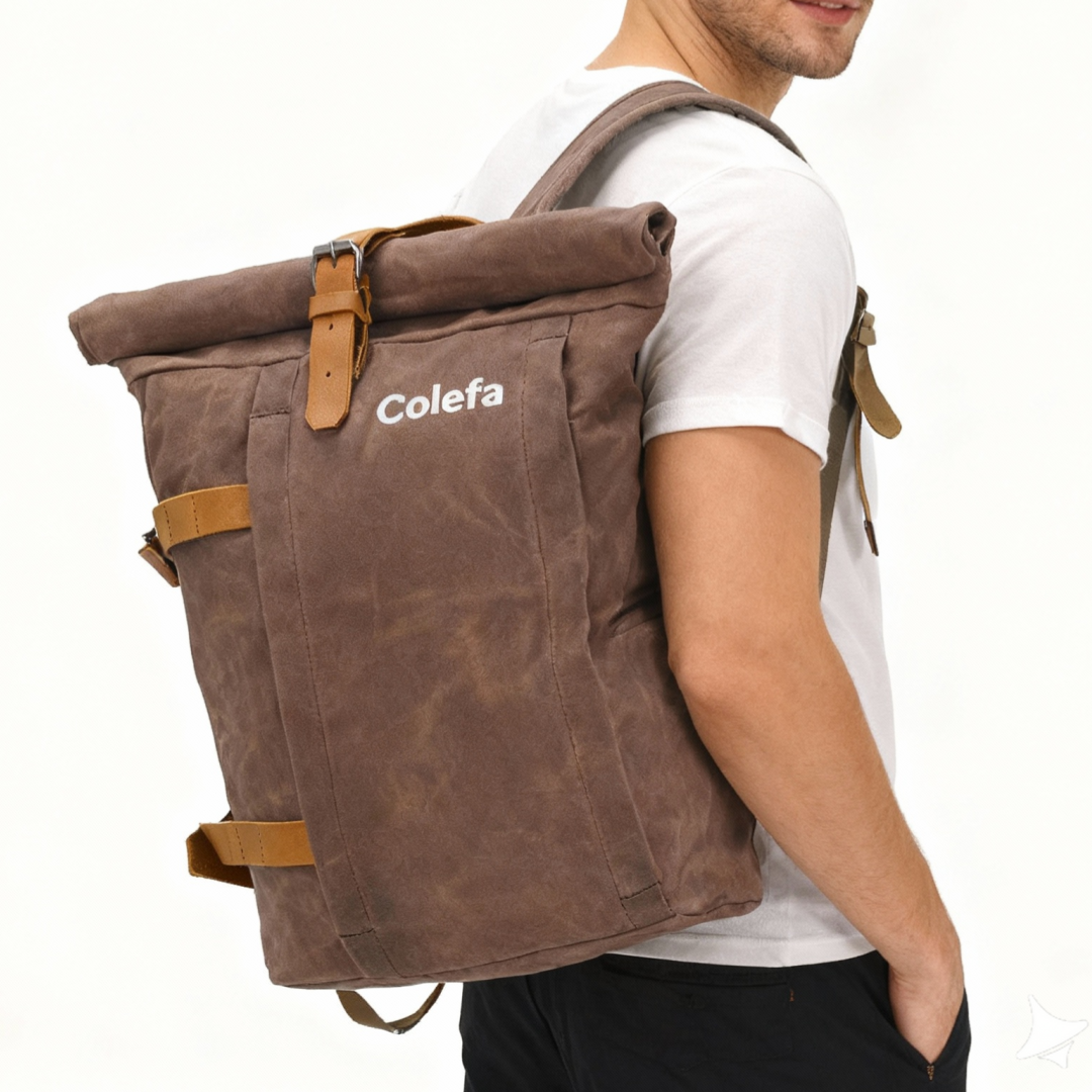 Colefa Versatile Top-rated Daypack Ergonomic Comfortable Rucksack Bags Practical High-capacity Durable Waxed Canvas Backpack