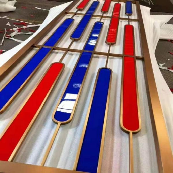 201 stainless steel modern novel marble room divider partition wall
