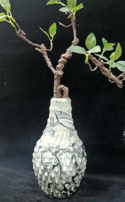 Luxury White Marble Flower Vase Handcrafted With Polished Surface