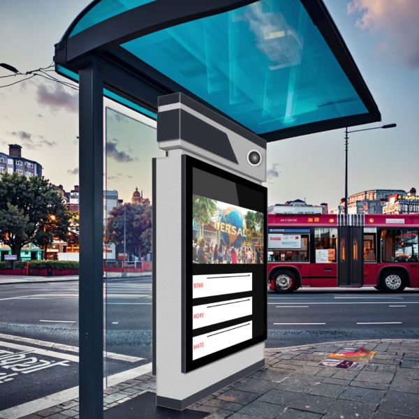 55 Inch Weatherproof Outdoor Digital LCD Advertising Display for Retail Stores Bus Stop Station Shelter Totem Kiosk