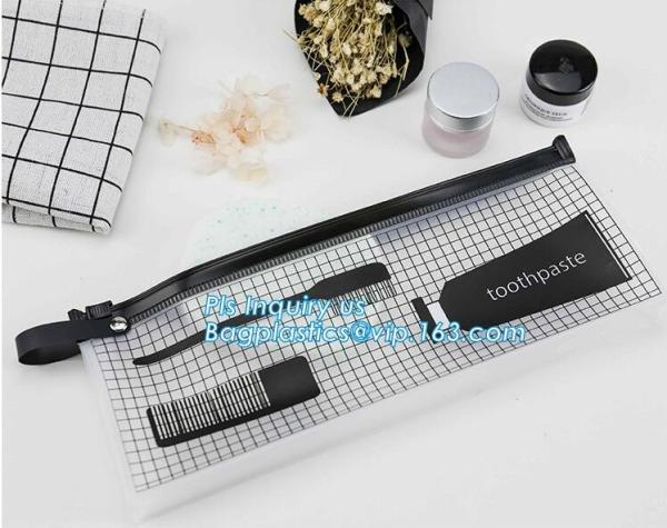costomize slider k pvc travel cosmetic bag, slider zipper bag with printing for clothes, Swimwear toiletry PVC Vin