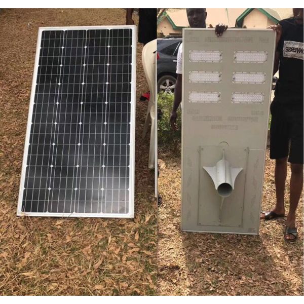 140w Solar Street Light 14000 Lumens For Metro Road 12 Meters Lighting Pole