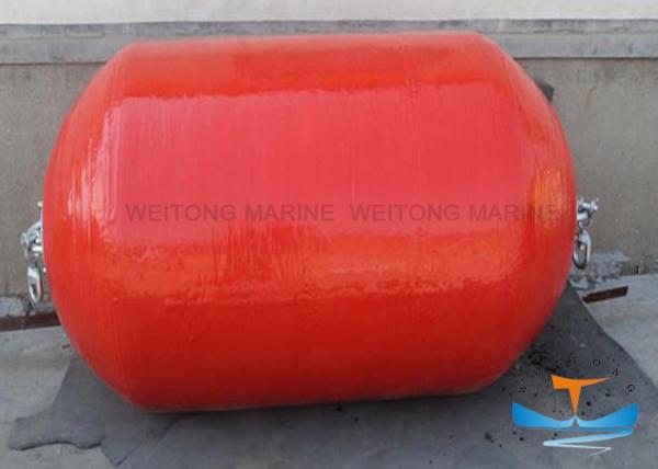 Red Floating Fender / Polyurethane EVA Foam Filled Marine Buoy For Ship Docking