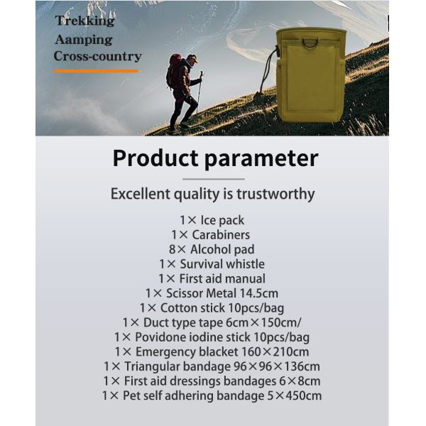 Outdoor Mountaineering&Exploration&Wilderness Survival&Camping&Self Driving Travel First Aid/Medical Kit